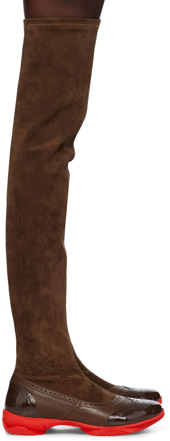 Tenisky a topánky KIKO KOSTADINOV Kiko Kostadinov Sonia Over-the-Knee Boots Hnedá | KKWAW24FT04-159