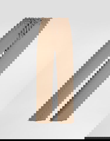 Nohavice Dolce & Gabbana Dolce & Gabbana Jersey Wide-Leg Trousers Béžová | GP16ZTG7PLAM0160, 0