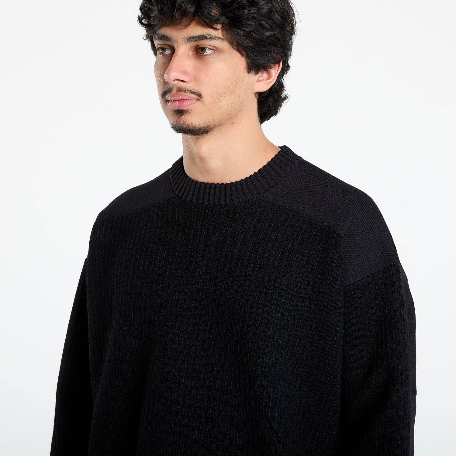 Sveter Y-3 Y-3 Padded Crew Sweater Čierna | KD2555, 1