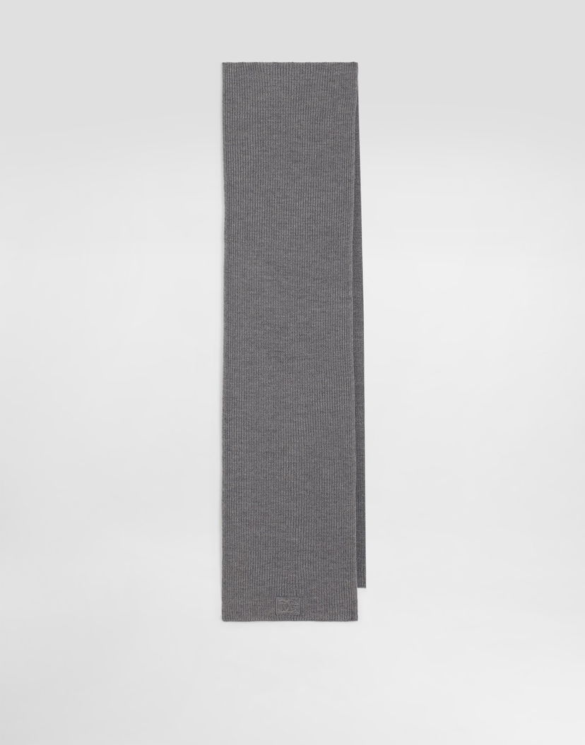 Šál Dolce & Gabbana Dolce & Gabbana Wool Knitted Scarf Šedá | GX13KZJDVCIS8292