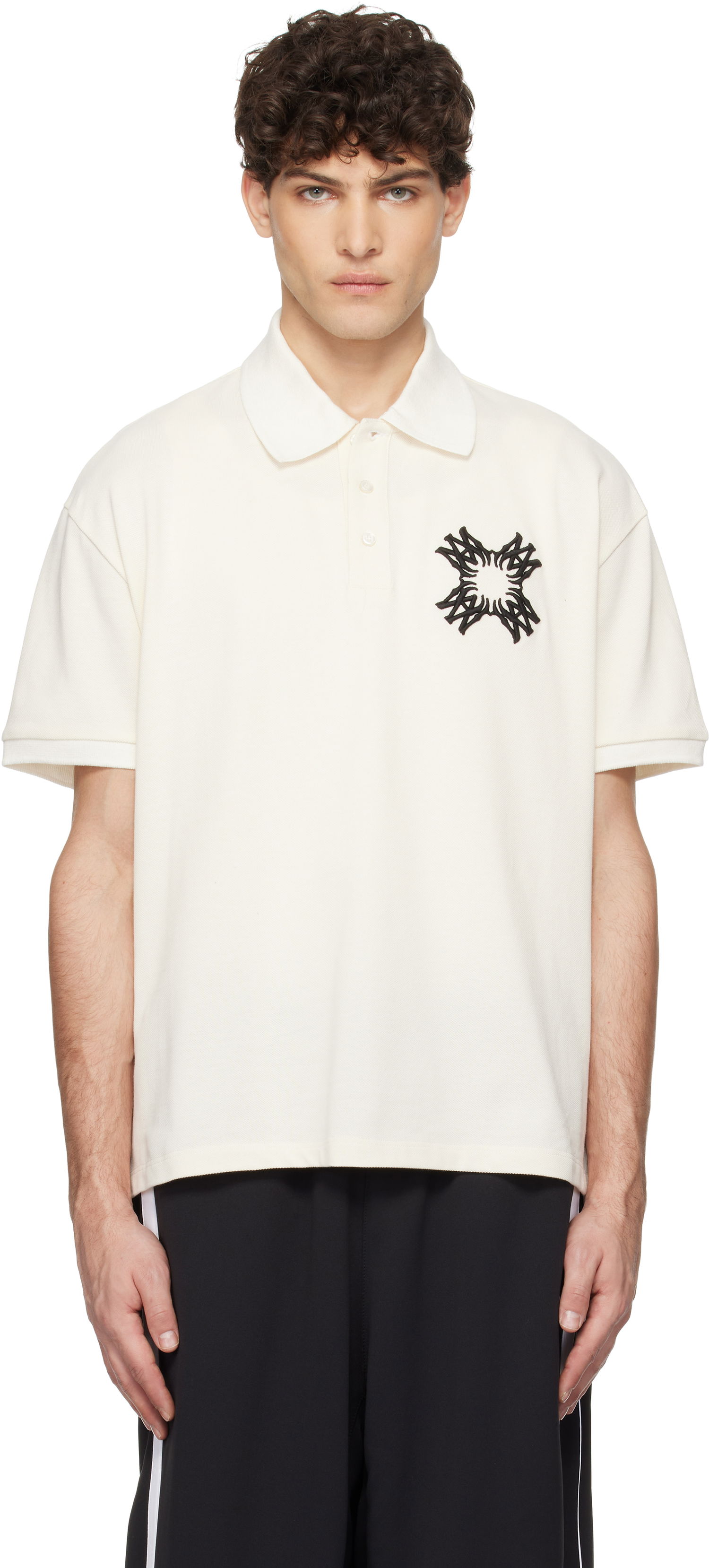 Polo tričko AMIRI AMIRI Embroidered MA Quad Polo Biela | AMJYPO1011, 0
