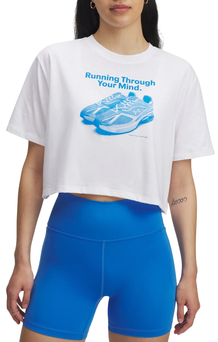 Crop Top Under Armour VarsityOS Short Sleeve Cropped T-Shirt Biela | 6006970-100, 0