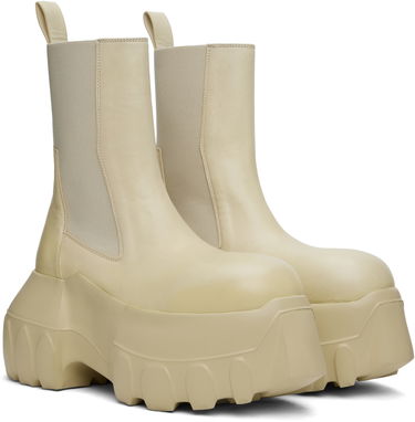 Oblečenie Rick Owens Rick Owens Hollywood Beatle Mega Tractor Boots Béžová | RP01E7865 LBH, 3