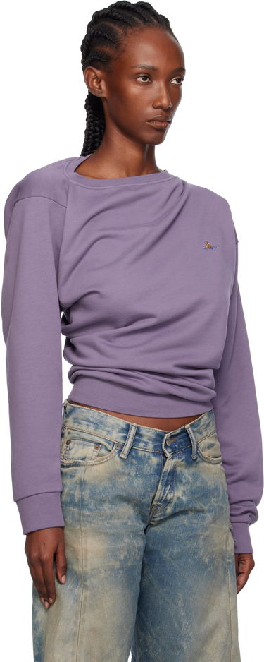 Mikina Vivienne Westwood Vivienne Westwood Hebo Draped Sweatshirt Fialová | 3I010015-J006O-, 1