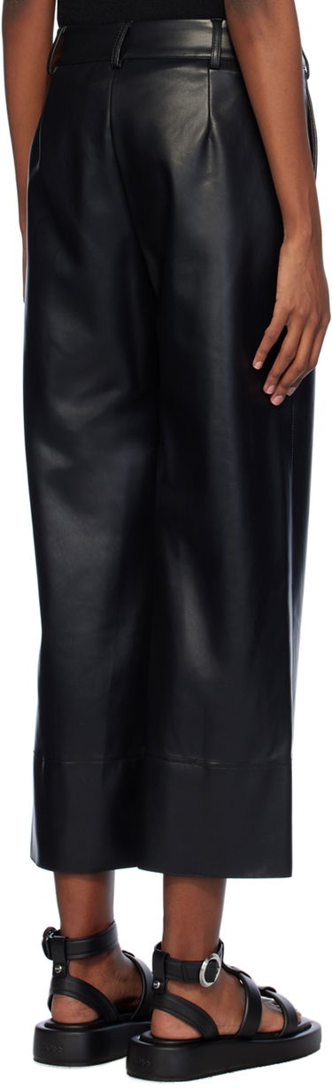 Nohavice Max Mara Max Mara Faux-Leather Wide Leg Pants Čierna | 2419781021600 MM13037, 2