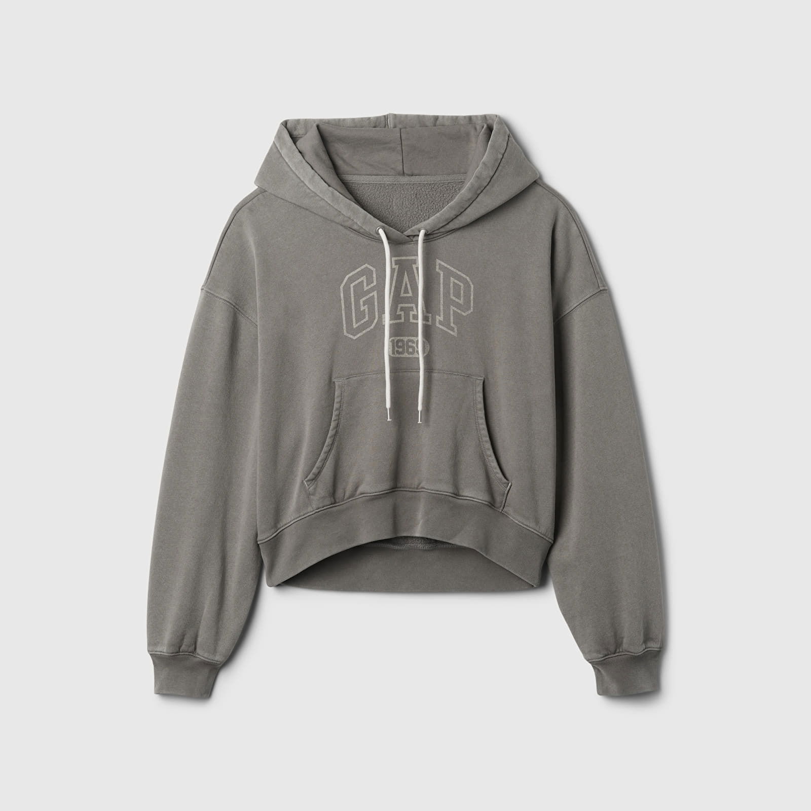 Logo Pullover Hoodie Greenish Grey