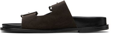 Starostlivosť o obuv Aeyde Aeyde Meena Suede Double Buckle Slides Hnedá | A11-FS-FOXR08FL174-SS25-953-022, 2