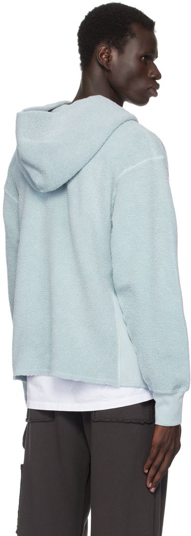 Sveter LES TIEN Les Tien Heavyweight Raw Cropped Hoodie Modrá | CF-1091-IO-PD, 2