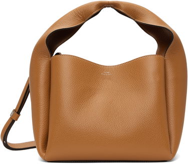 Taška cez rameno TOTEME Totême Grained-Leather Bucket Bag Hnedá | 233-9111-613, 0