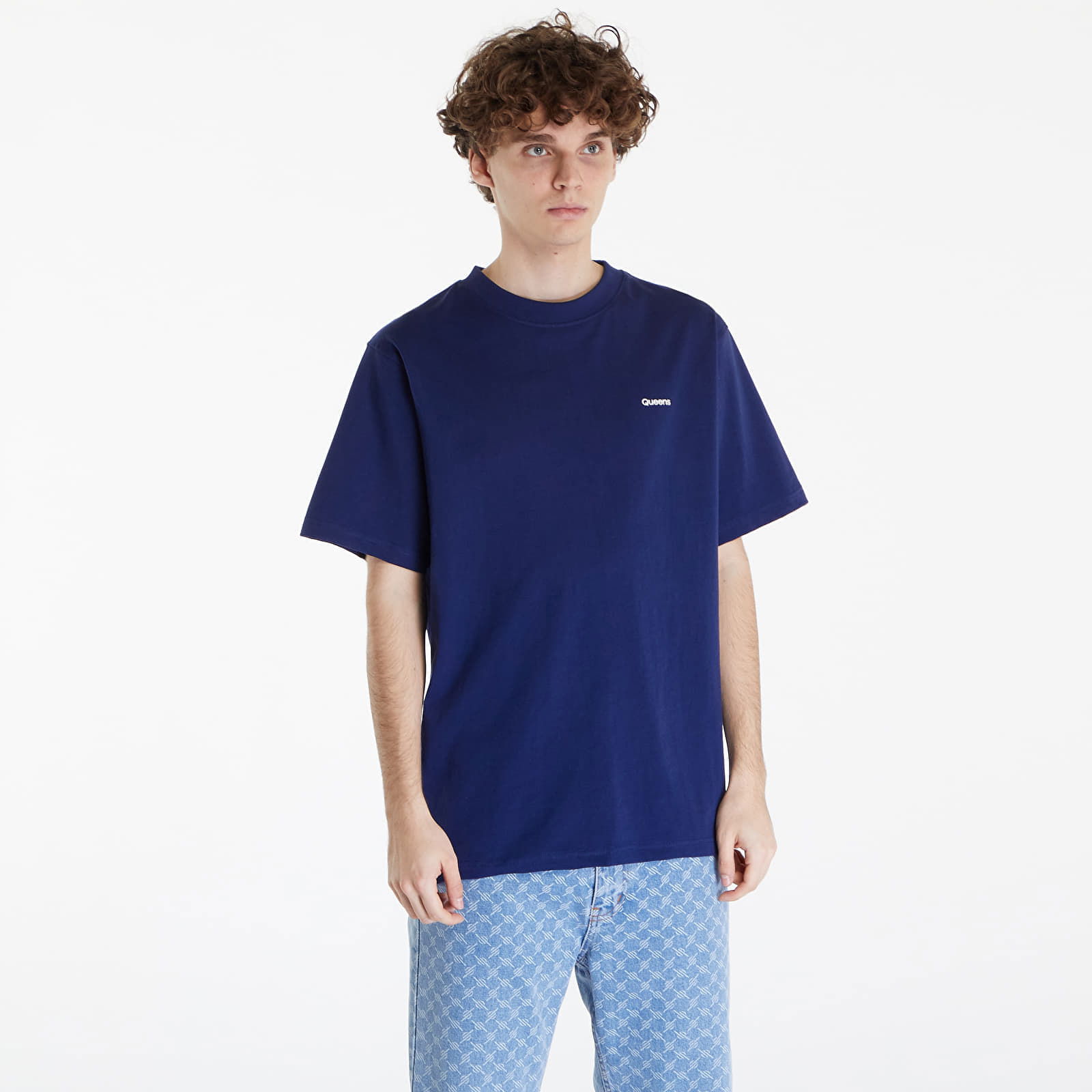 Essential T-Shirt With Contrast Print Blue