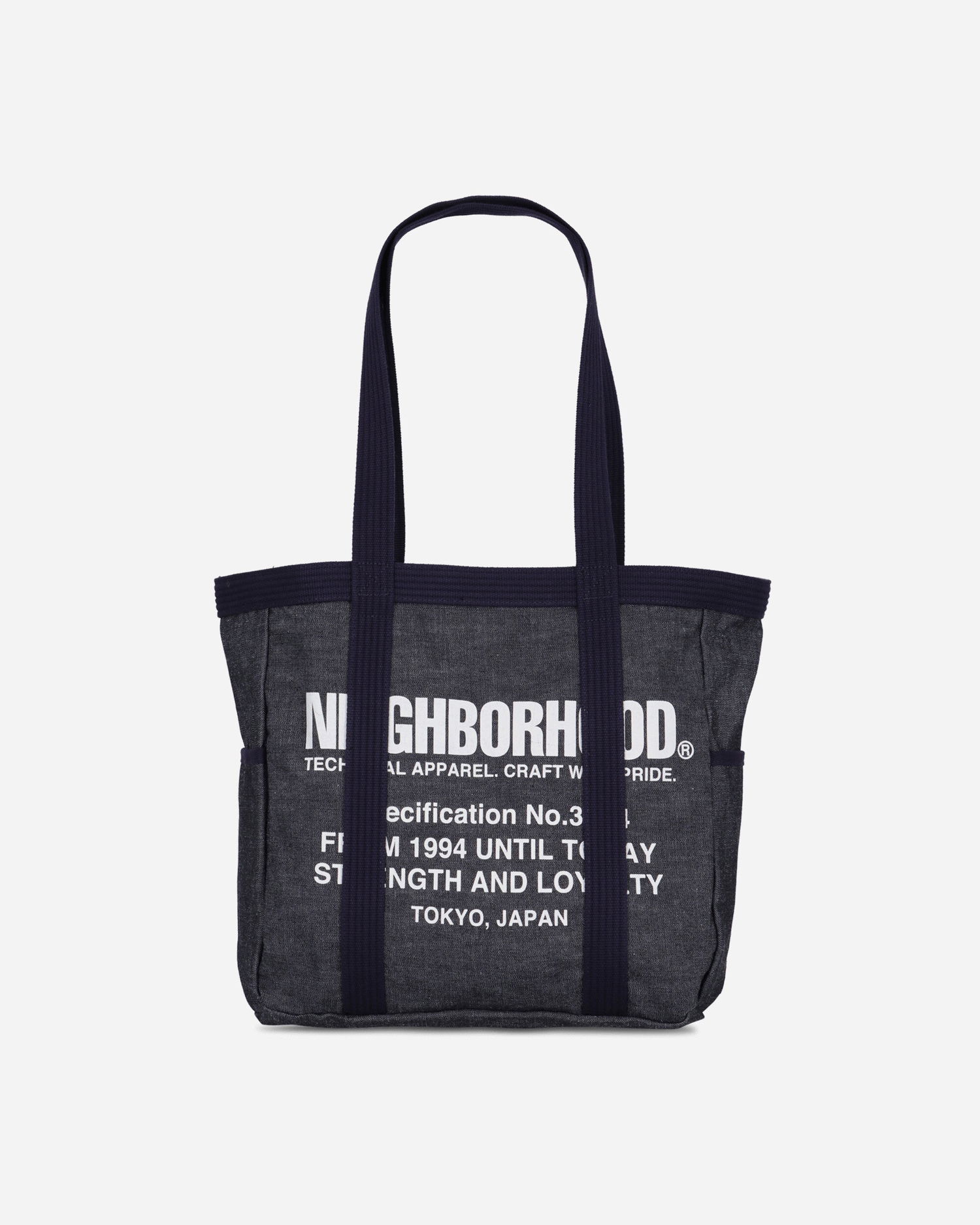 Tote bag Neighborhood NEIGHBORHOOD Denim Tote Bag Navy | 252TQNH-CG03 INDIGO, 1