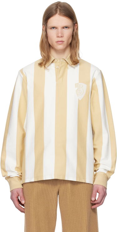 Polo tričko Burberry Burberry Long-Sleeve Striped Polo Béžová | 8101898, 0