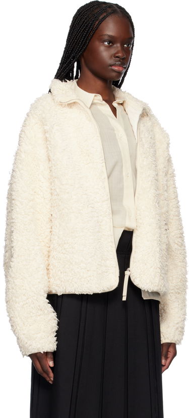 Bomber bunda Jil Sander Jil Sander Zip-Up Fleece Jacket Biela | J40BN0173_J20088, 1