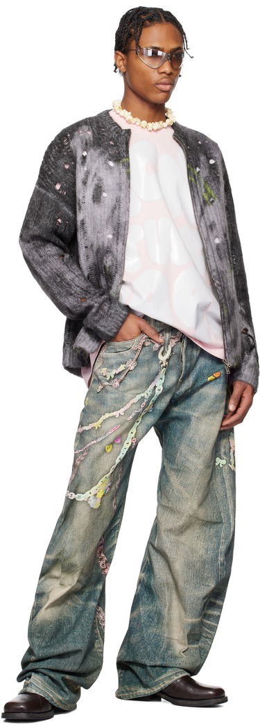 Džínsy Acne Studios Acne Studios 1981M Baggy Fit Embellished Jeans Modrá | BK0676-, 3