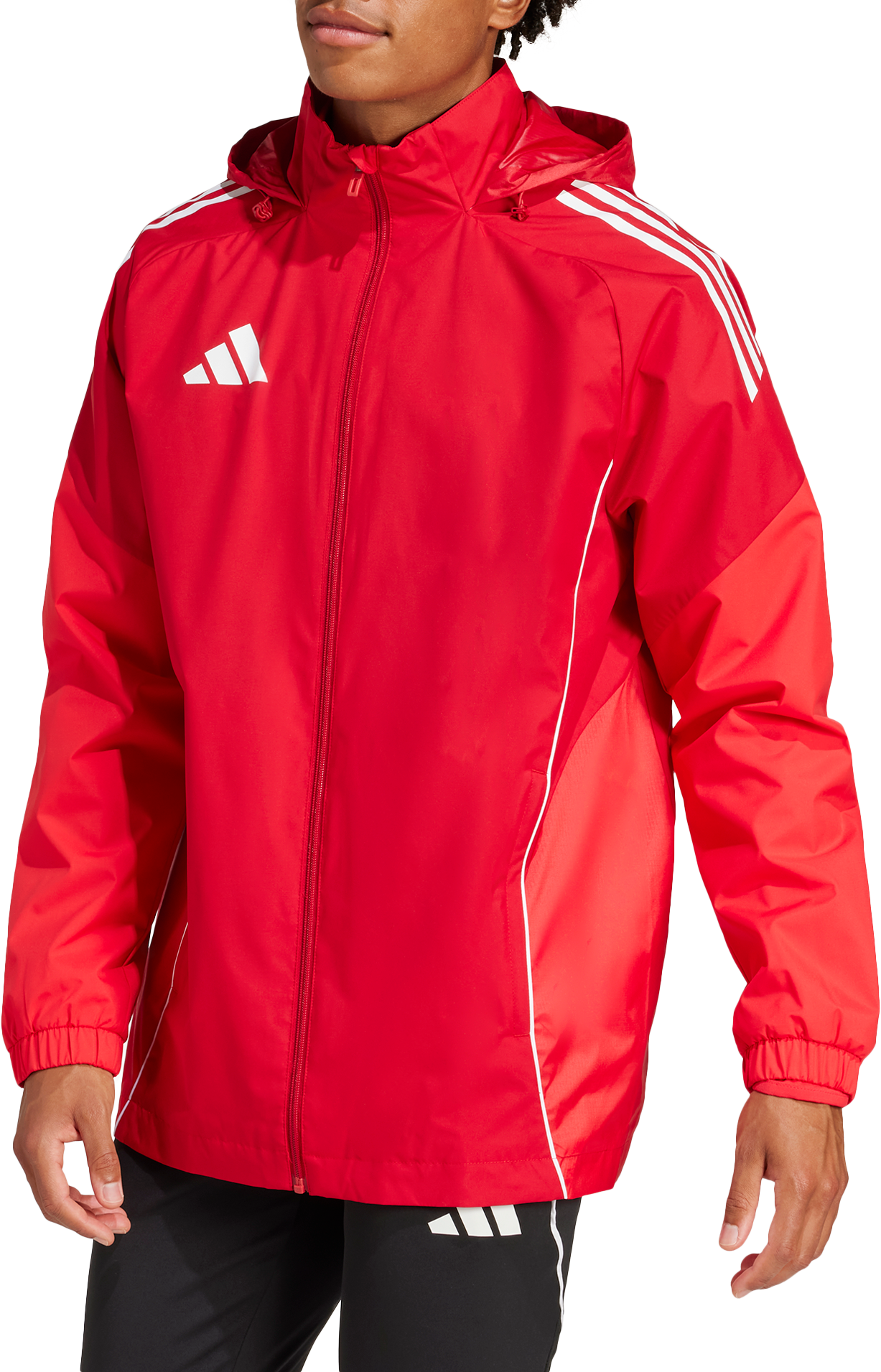 Vetrovka adidas Originals adidas TIRO25C All-Weather Hooded Jacket Červená | ji6503, 0