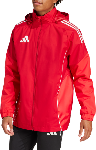 Vetrovka adidas Originals adidas TIRO25C All-Weather Hooded Jacket Červená | ji6503, 0