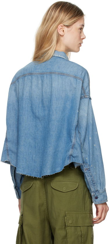 Košeľa R13 R13 Cropped Denim Shirt Modrá | R13W3163 243, 2