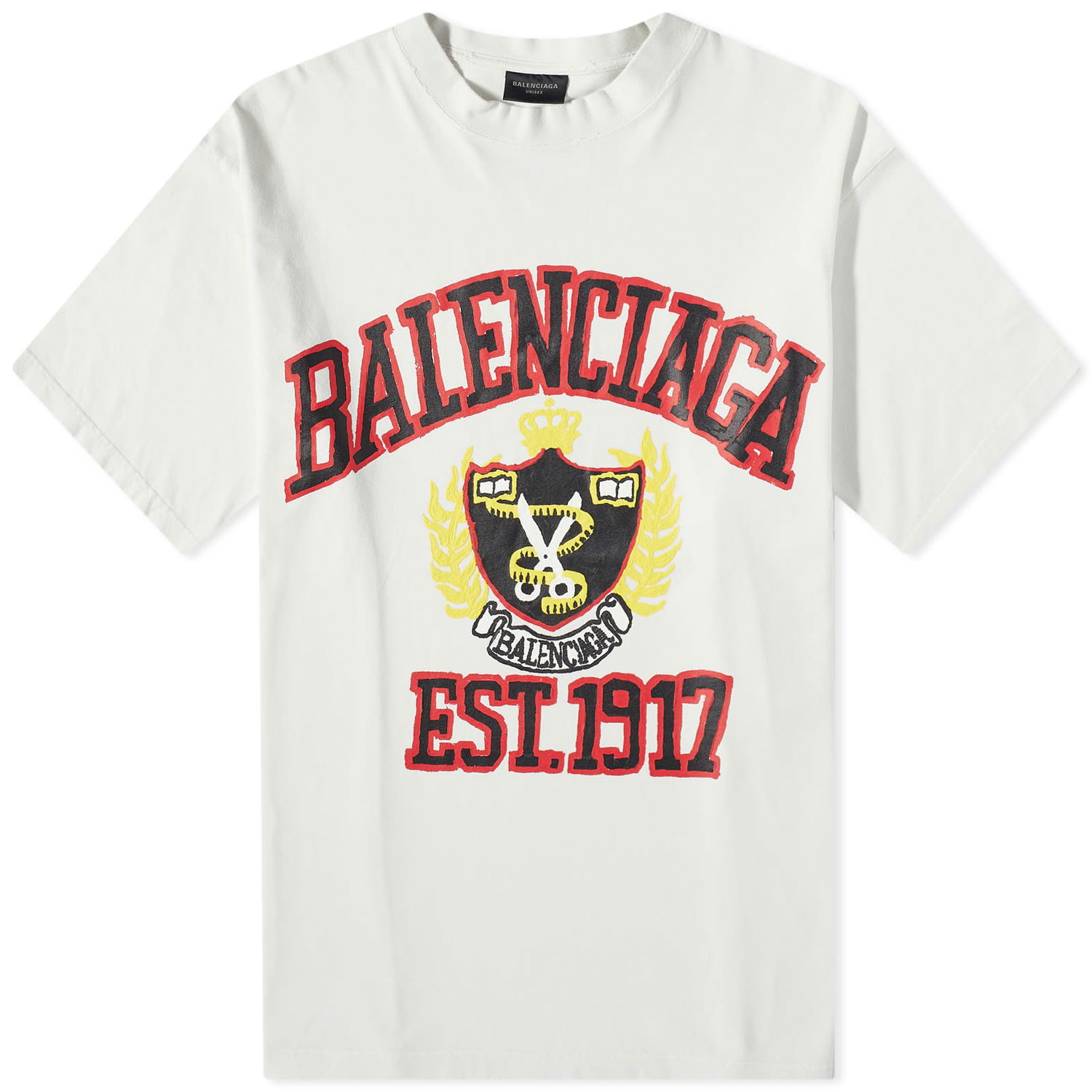 Tričko Balenciaga College Tee Biela | 739784-TOVK1-9012, 0