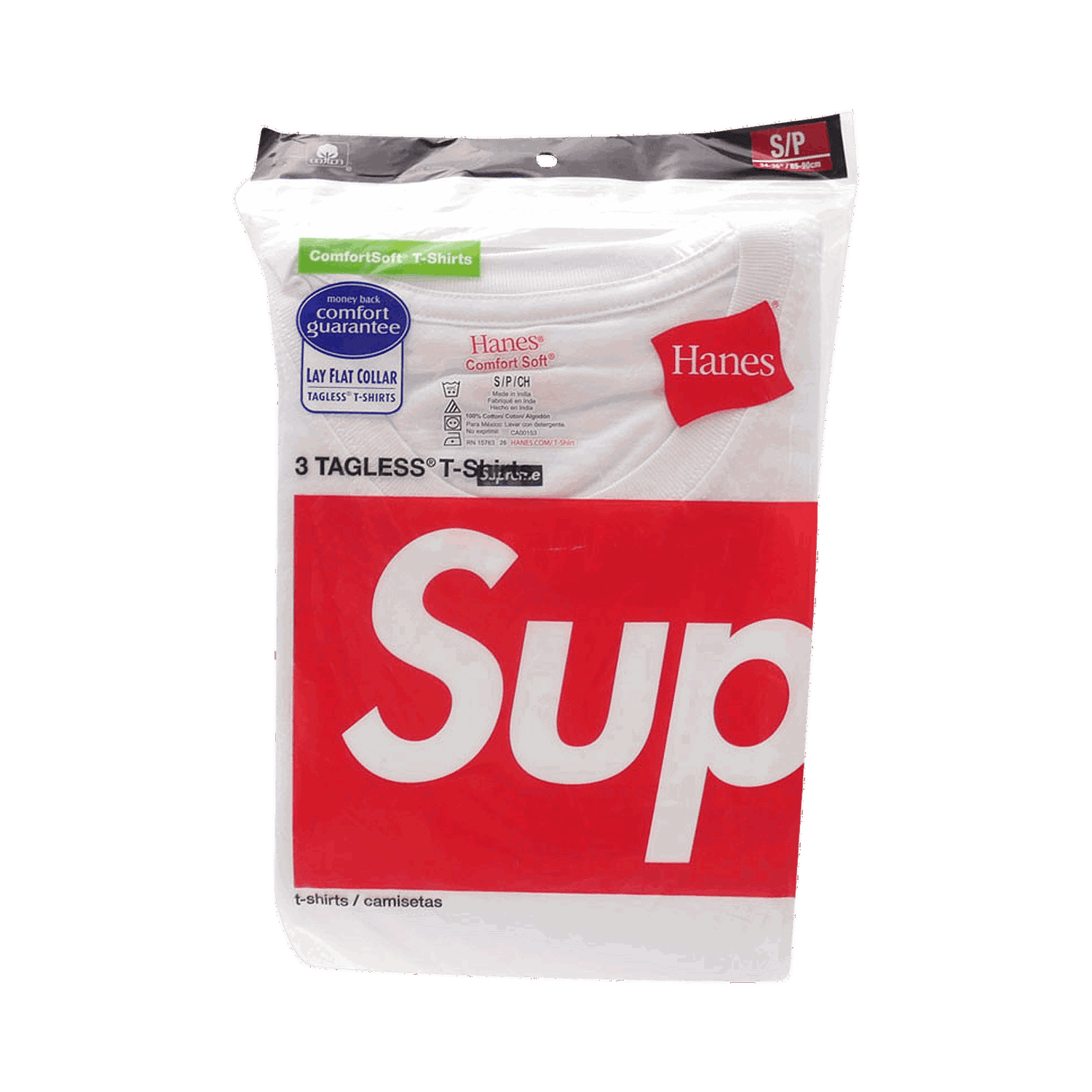 Tričko Supreme Hanes x Tagless Tees (3 Pack) Biela | 99HAA23 WHITE, 0
