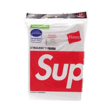 Tričko Supreme Hanes x Tagless Tees (3 Pack) Biela | 99HAA23 WHITE, 0