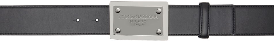 Opasok Dolce & Gabbana Black Plaque Belt Čierna | BC4777AW576, 0