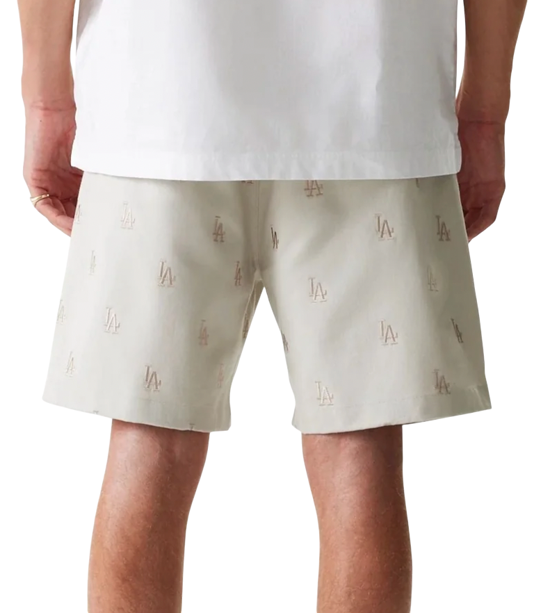 Šortky New Era New Era Los Angeles Dodgers MLB Monogram Shorts Béžová | 60667819-60667819, 1