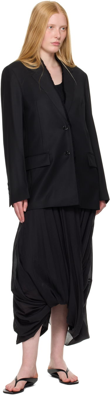 Bunda TOTEME TOTEME Raw Lapel Blazer Čierna | 253-WRZ0054-FB0435, 3