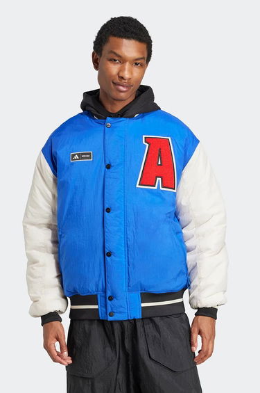 Bomber bunda adidas Originals adidas x Moon Boot Varsity Jacket Modrá | IY8048, 2