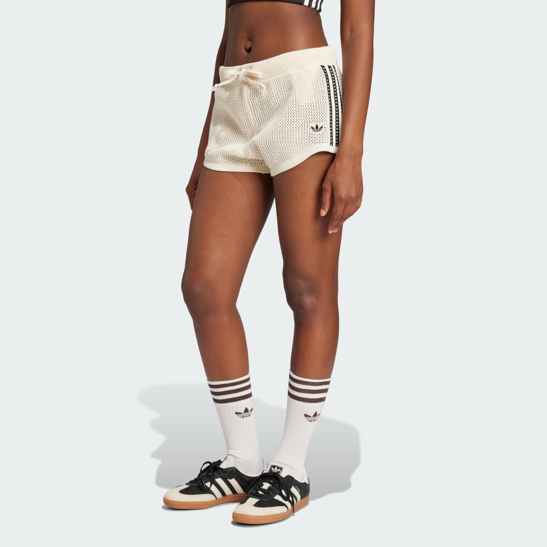 Šortky adidas Originals adidas Originals Premium Crochet Sprinter Shorts Béžová | JD1078, 0