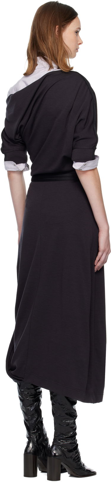 Šaty LEMAIRE Twisted Hem Midi Dress Čierna | DR1126 LJ1041, 2