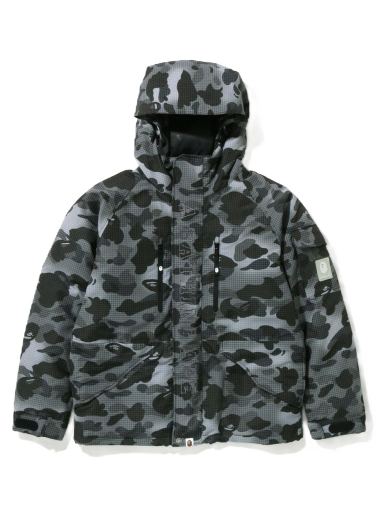 Mikina BAPE Grid Camo Relaxed Fit Hoodie Down Jacket Čierna | 1I80-144-006
