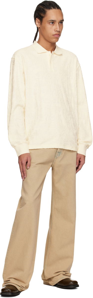 Polo tričko Soulland Soulland Robert Plush Long Sleeve Polo Biela | 51000-1308, 3