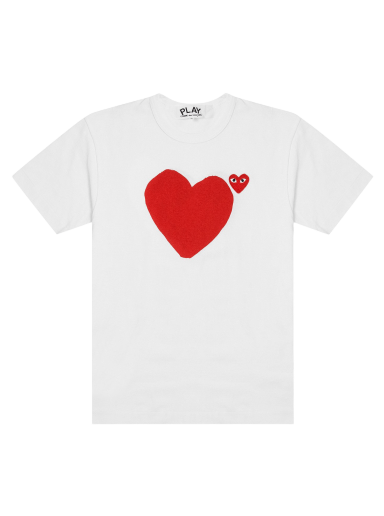 Tričko Comme des Garçons PLAY Red Emblem No Eyes T-Shirt Biela | AZ T222 051 1