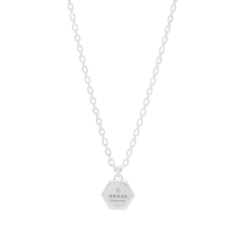 Náhrdelník Gucci Trademark Hexagonal Necklace "Silver" Metalická | YBB77917500100U