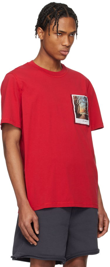 Tričko Helmut Lang Helmut Lang River Postcard T-Shirt Červená | O10HM517, 1