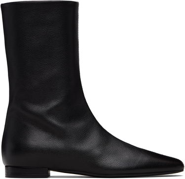 Tenisky a topánky TOTEME TOTEME Grained Leather Ankle Boots Čierna | 254-WAS0264-LE0162, 0