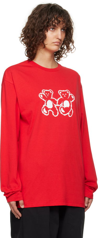 Tričko We11done We11done Teddy Twins Long Sleeve T-Shirt Červená | WD-TT3-24-750-U-RD, 1