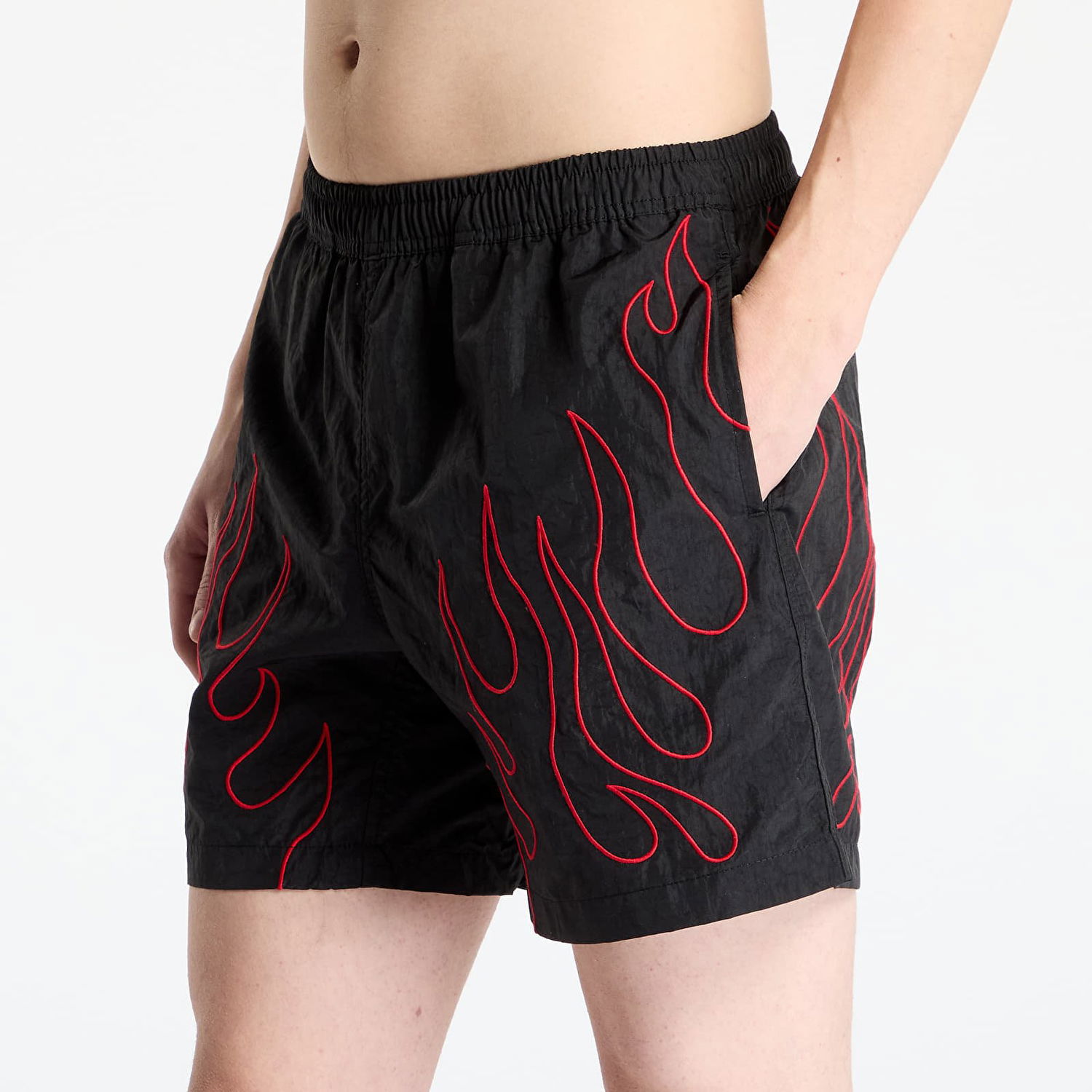 Šortky Pleasures Pleasures Fiery Running Shorts Čierna | P25SP033 BLACK, 1