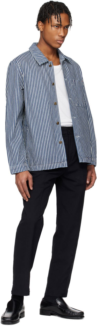 Nohavice A.P.C. A.P.C. Joaquin Textured Straight-Leg Trousers Čierna | COGXU-H08454, 3