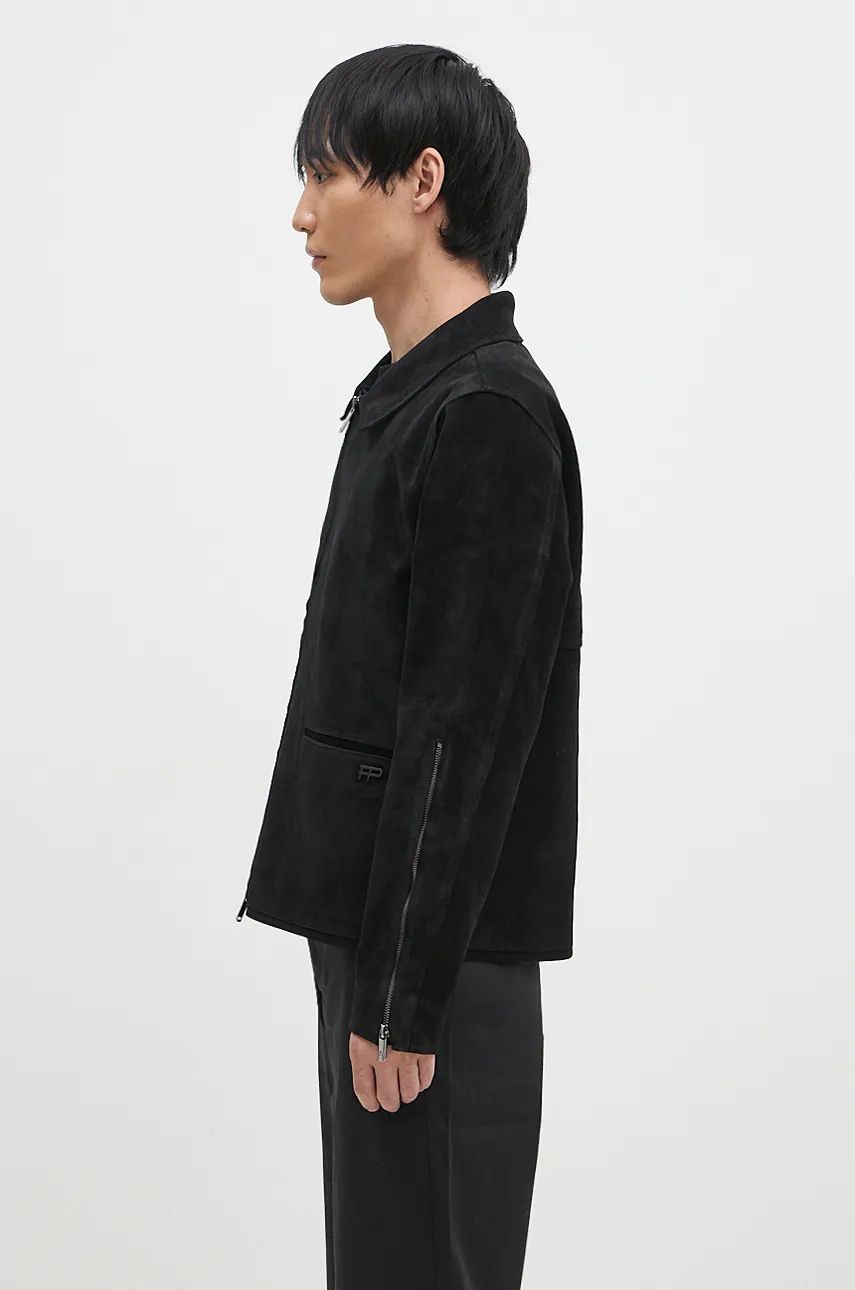 Bunda Filling Pieces Leather Jacket Suede Čierna | 75922791861, 1