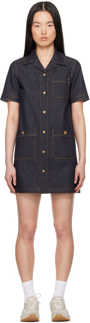 Šaty Moncler Moncler Denim Shirt Dress Modrá | K10932G00007597BH, 0