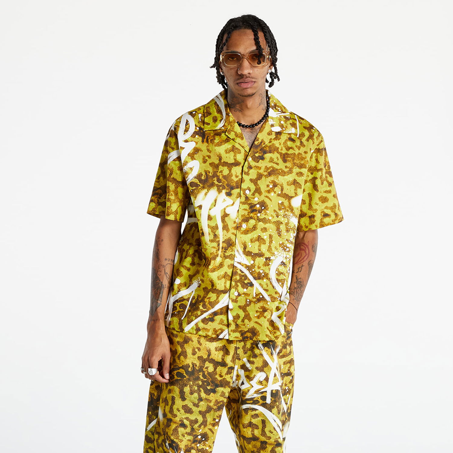 Košeľa DAILY PAPER Lovan Shirt Yellow Graffiti Frog Rôznofarebný | 2121048, 0
