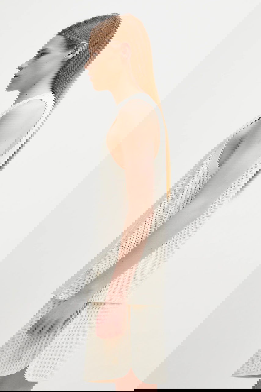 Tielko Wales Bonner Wales Bonner Perforated Knit Groove Tank Top Biela | MS25JE10.CO04.100, 1