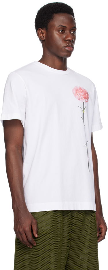 Tričko Simone Rocha Simone Rocha Carnation Print T-Shirt Ružová | 5195P32A-M 0569, 4