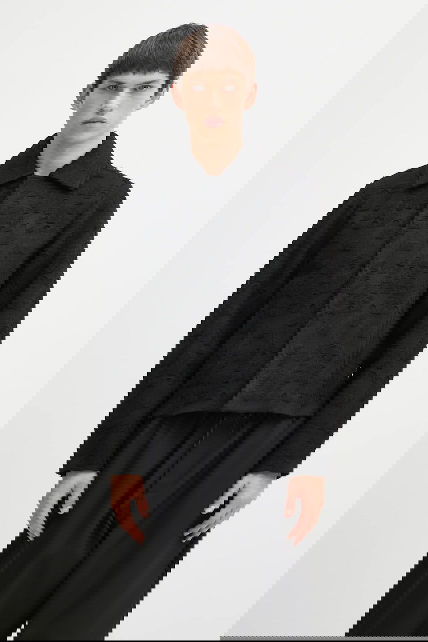 Bunda ADER ERROR Textured Knit Collared Jacket Čierna | BO01FWKT0706BK, 0