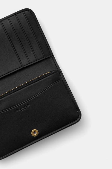 Peňaženka Coach Leather Slim Fold Wallet Čierna | CR990, 1