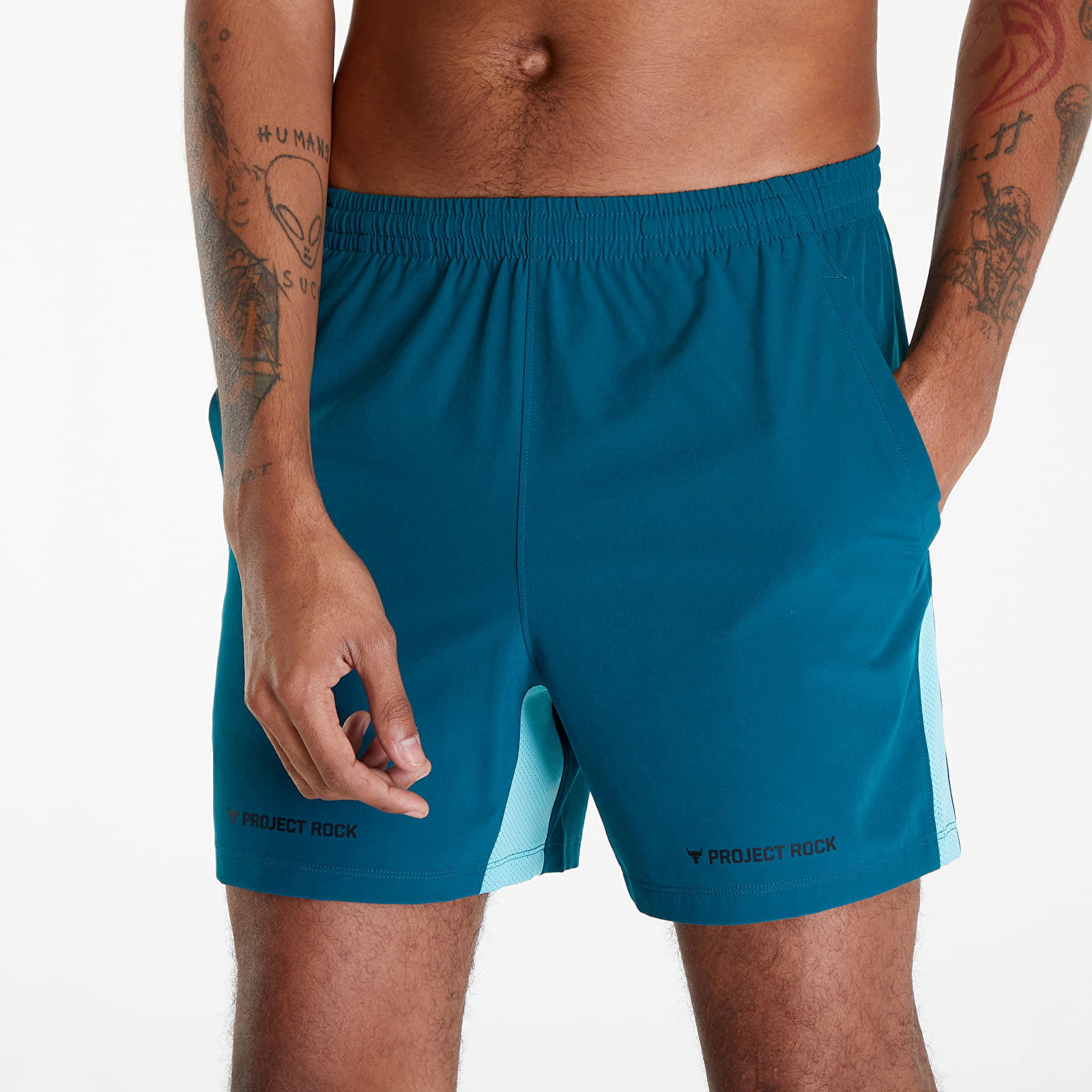 Project Rock Ultimate Trainingsshorts für Herren Hydro Teal / Radial Turquoise