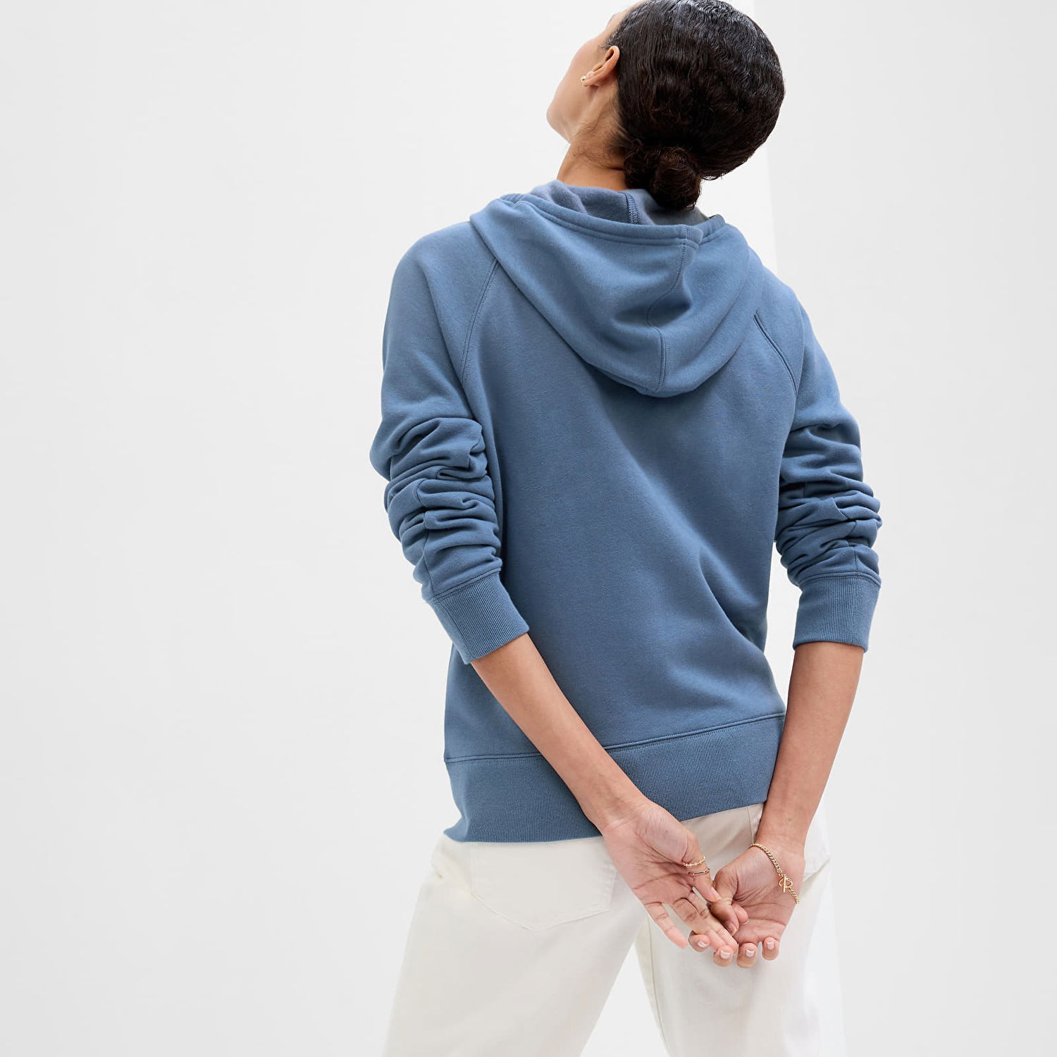 Mikina GAP Logo Fullzip Hoodie Bainbridge Blue Flora Modrá | 794962-00, 1