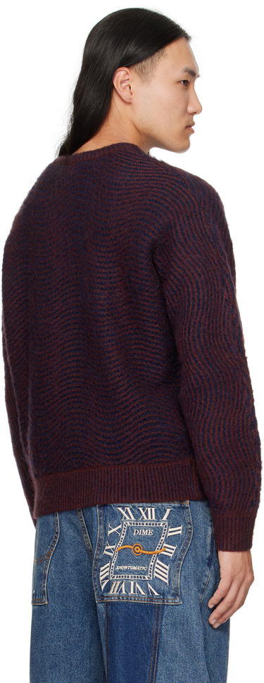 Sveter Dime Dime Mohair Wave Knit Sweater Vínová | DIMEFA254BUR, 2
