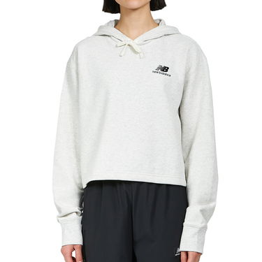 Mikina New Balance Essentials Uni-ssentials Crop Hoodie Biela | UT21502_SAH, 2